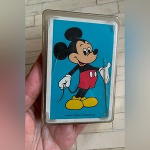 VTG Mickey Mouse Disneyland playing cards w. Original price tag from Disneyland